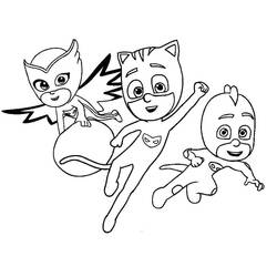 Malvorlage: PJ Masks (Cartoons und Animationsserien) #175835 - Kostenlose Malvorlagen zum Ausdrucken