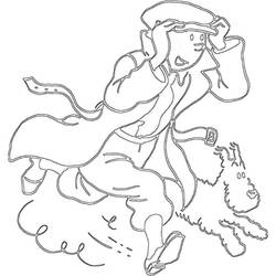 Malvorlage: Tintin (Cartoons und Animationsserien) #25828 - Kostenlose Malvorlagen zum Ausdrucken