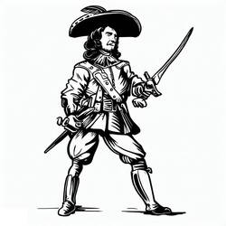 Malvorlage: Musketier (Charaktere) #191150 - Kostenlose Malvorlagen zum Ausdrucken