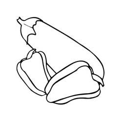 Malvorlage: Aubergine (Essen und Ernährung) #207472 - Kostenlose Malvorlagen zum Ausdrucken