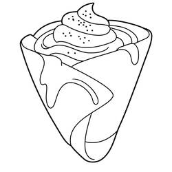 Malvorlage: Crêpes (Essen und Ernährung) #220667 - Kostenlose Malvorlagen zum Ausdrucken