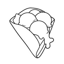 Malvorlage: Crêpes (Essen und Ernährung) #220670 - Kostenlose Malvorlagen zum Ausdrucken