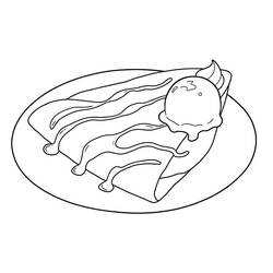 Malvorlage: Crêpes (Essen und Ernährung) #220672 - Kostenlose Malvorlagen zum Ausdrucken