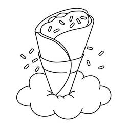 Malvorlage: Crêpes (Essen und Ernährung) #220674 - Kostenlose Malvorlagen zum Ausdrucken