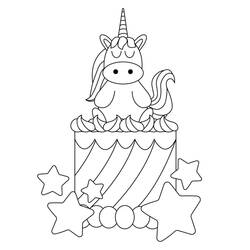 Malvorlage: Einhorn-Kuchen (Essen und Ernährung) #212736 - Kostenlose Malvorlagen zum Ausdrucken