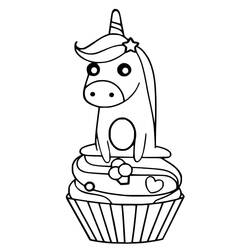 Malvorlage: Einhorn-Kuchen (Essen und Ernährung) #212748 - Kostenlose Malvorlagen zum Ausdrucken