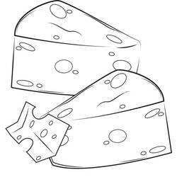 Zeichnungen zum Ausmalen: Käse - Kostenlose Malvorlagen zum Ausdrucken