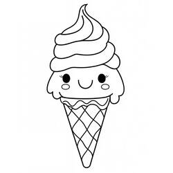 Malvorlage: Kawaii Eis (Essen und Ernährung) #216316 - Kostenlose Malvorlagen zum Ausdrucken