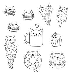 Malvorlage: Kawaii Essen (Essen und Ernährung) #209277 - Kostenlose Malvorlagen zum Ausdrucken