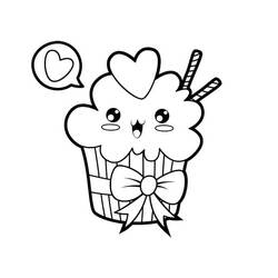 Malvorlage: Kawaii Essen (Essen und Ernährung) #209279 - Kostenlose Malvorlagen zum Ausdrucken