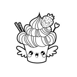 Malvorlage: Kawaii Essen (Essen und Ernährung) #209282 - Kostenlose Malvorlagen zum Ausdrucken