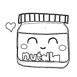 Malvorlage: Kawaii Nutella (Essen und Ernährung) #202413 - Kostenlose Malvorlagen zum Ausdrucken
