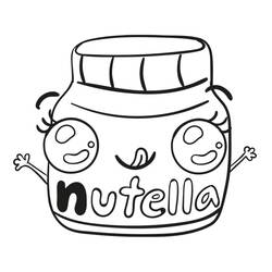 Malvorlage: Kawaii Nutella (Essen und Ernährung) #202422 - Kostenlose Malvorlagen zum Ausdrucken