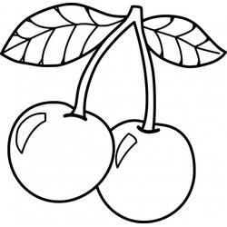 Zeichnungen zum Ausmalen: Kirsche - Kostenlose Malvorlagen zum Ausdrucken