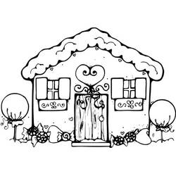 Malvorlage: Lebkuchenhaus (Essen und Ernährung) #199220 - Kostenlose Malvorlagen zum Ausdrucken