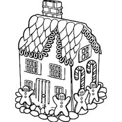 Malvorlage: Lebkuchenhaus (Essen und Ernährung) #199224 - Kostenlose Malvorlagen zum Ausdrucken