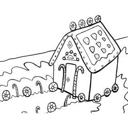 Malvorlage: Lebkuchenhaus (Essen und Ernährung) #199234 - Kostenlose Malvorlagen zum Ausdrucken