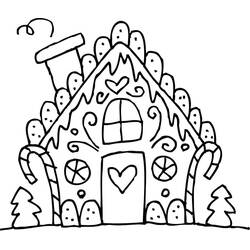 Malvorlage: Lebkuchenhaus (Essen und Ernährung) #199236 - Kostenlose Malvorlagen zum Ausdrucken