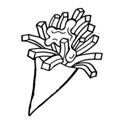 Malvorlage: Pommes Frites (Essen und Ernährung) #209080 - Kostenlose Malvorlagen zum Ausdrucken
