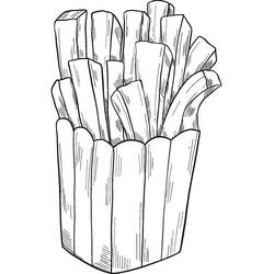 Malvorlage: Pommes Frites (Essen und Ernährung) #209081 - Kostenlose Malvorlagen zum Ausdrucken