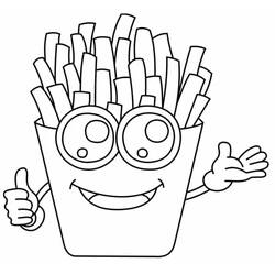 Malvorlage: Pommes Frites (Essen und Ernährung) #209086 - Kostenlose Malvorlagen zum Ausdrucken