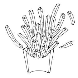 Malvorlage: Pommes Frites (Essen und Ernährung) #209091 - Kostenlose Malvorlagen zum Ausdrucken