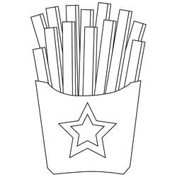 Malvorlage: Pommes Frites (Essen und Ernährung) #209107 - Kostenlose Malvorlagen zum Ausdrucken