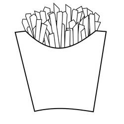 Malvorlage: Pommes Frites (Essen und Ernährung) #209109 - Kostenlose Malvorlagen zum Ausdrucken