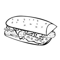Malvorlage: Sandwich (Essen und Ernährung) #211357 - Kostenlose Malvorlagen zum Ausdrucken