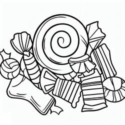 Malvorlage: Süßigkeiten (Essen und Ernährung) #190786 - Kostenlose Malvorlagen zum Ausdrucken