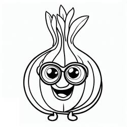 Malvorlage: Zwiebel (Essen und Ernährung) #186581 - Kostenlose Malvorlagen zum Ausdrucken
