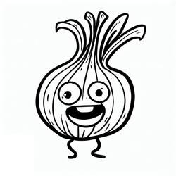 Zeichnungen zum Ausmalen: Zwiebel - Kostenlose Malvorlagen zum Ausdrucken