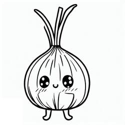 Malvorlage: Zwiebel (Essen und Ernährung) #186587 - Kostenlose Malvorlagen zum Ausdrucken