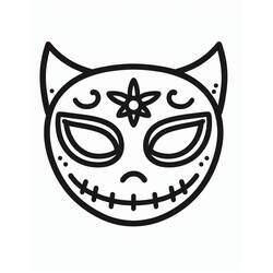 Malvorlage: Halloween Maske (Feiertage und Feiern) #216426 - Kostenlose Malvorlagen zum Ausdrucken