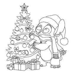 Malvorlage: Weihnachts-Stitch (Feiertage und Feiern) #216985 - Kostenlose Malvorlagen zum Ausdrucken