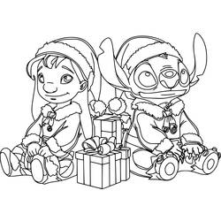 Malvorlage: Weihnachts-Stitch (Feiertage und Feiern) #216991 - Kostenlose Malvorlagen zum Ausdrucken