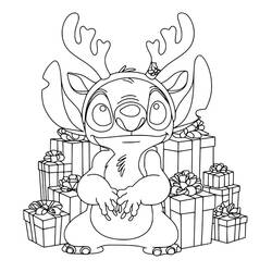 Malvorlage: Weihnachts-Stitch (Feiertage und Feiern) #216994 - Kostenlose Malvorlagen zum Ausdrucken