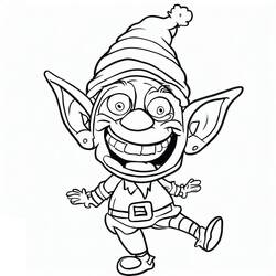 Malvorlage: Weihnachtself (Feiertage und Feiern) #190335 - Kostenlose Malvorlagen zum Ausdrucken