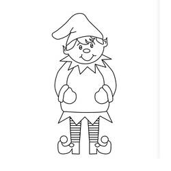 Malvorlage: Weihnachtself (Feiertage und Feiern) #190343 - Kostenlose Malvorlagen zum Ausdrucken