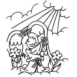 Malvorlage: Weihnachtsengel (Feiertage und Feiern) #200060 - Kostenlose Malvorlagen zum Ausdrucken