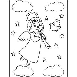 Malvorlage: Weihnachtsengel (Feiertage und Feiern) #200061 - Kostenlose Malvorlagen zum Ausdrucken