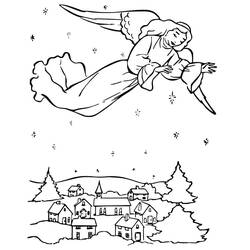 Malvorlage: Weihnachtsengel (Feiertage und Feiern) #200068 - Kostenlose Malvorlagen zum Ausdrucken