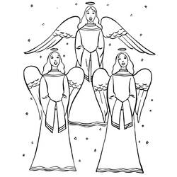 Malvorlage: Weihnachtsengel (Feiertage und Feiern) #200076 - Kostenlose Malvorlagen zum Ausdrucken