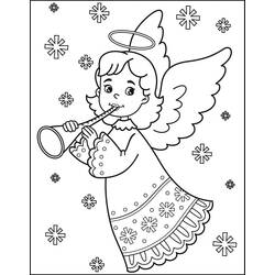 Malvorlage: Weihnachtsengel (Feiertage und Feiern) #200078 - Kostenlose Malvorlagen zum Ausdrucken