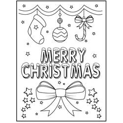 Malvorlage: Weihnachtskarte (Feiertage und Feiern) #216928 - Kostenlose Malvorlagen zum Ausdrucken