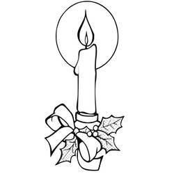Malvorlage: Weihnachtskerze (Feiertage und Feiern) #199558 - Kostenlose Malvorlagen zum Ausdrucken