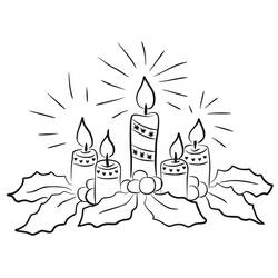 Malvorlage: Weihnachtskerze (Feiertage und Feiern) #199566 - Kostenlose Malvorlagen zum Ausdrucken
