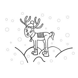 Malvorlage: Weihnachtsrentier (Feiertage und Feiern) #215760 - Kostenlose Malvorlagen zum Ausdrucken