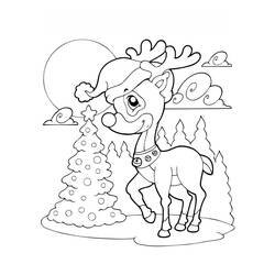 Malvorlage: Weihnachtsrentier (Feiertage und Feiern) #215771 - Kostenlose Malvorlagen zum Ausdrucken
