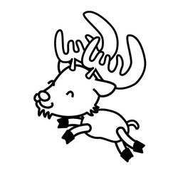 Malvorlage: Weihnachtsrentier (Feiertage und Feiern) #215775 - Kostenlose Malvorlagen zum Ausdrucken